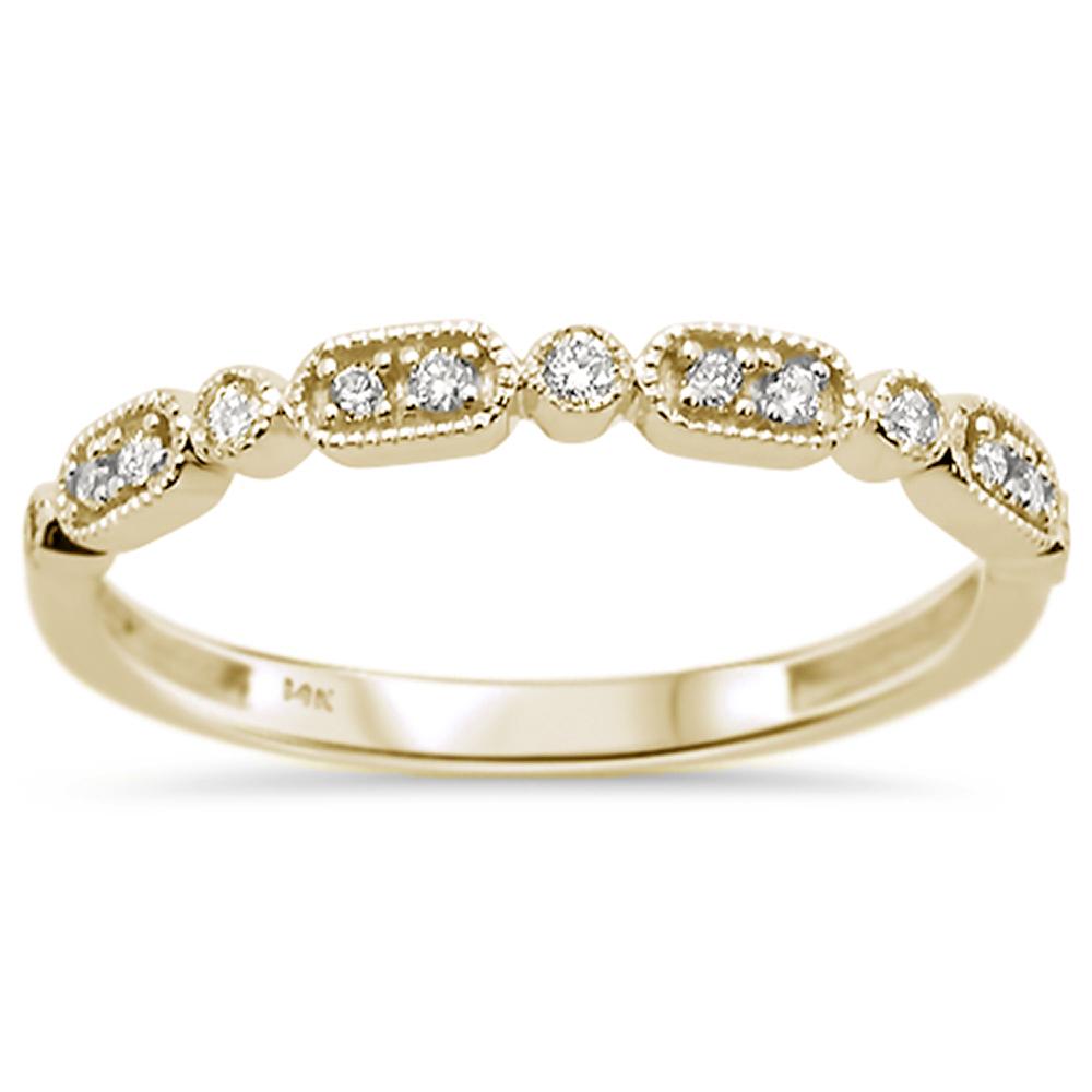 .11ct 14k Yellow Gold Diamond Anniversary WEDDING Stackable Band Size 6.5