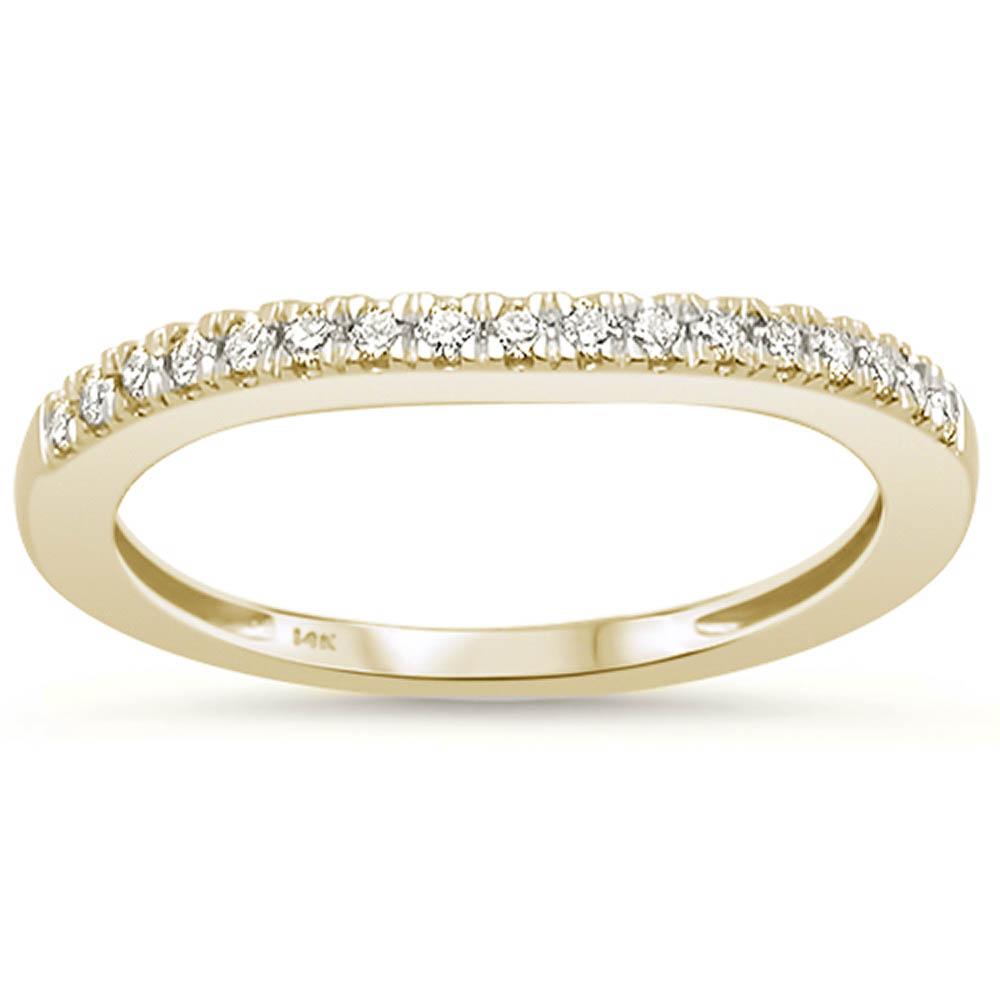 .16ct 14k Yellow Gold Stackable Wedding Anniversary DIAMOND Rinze 6.5