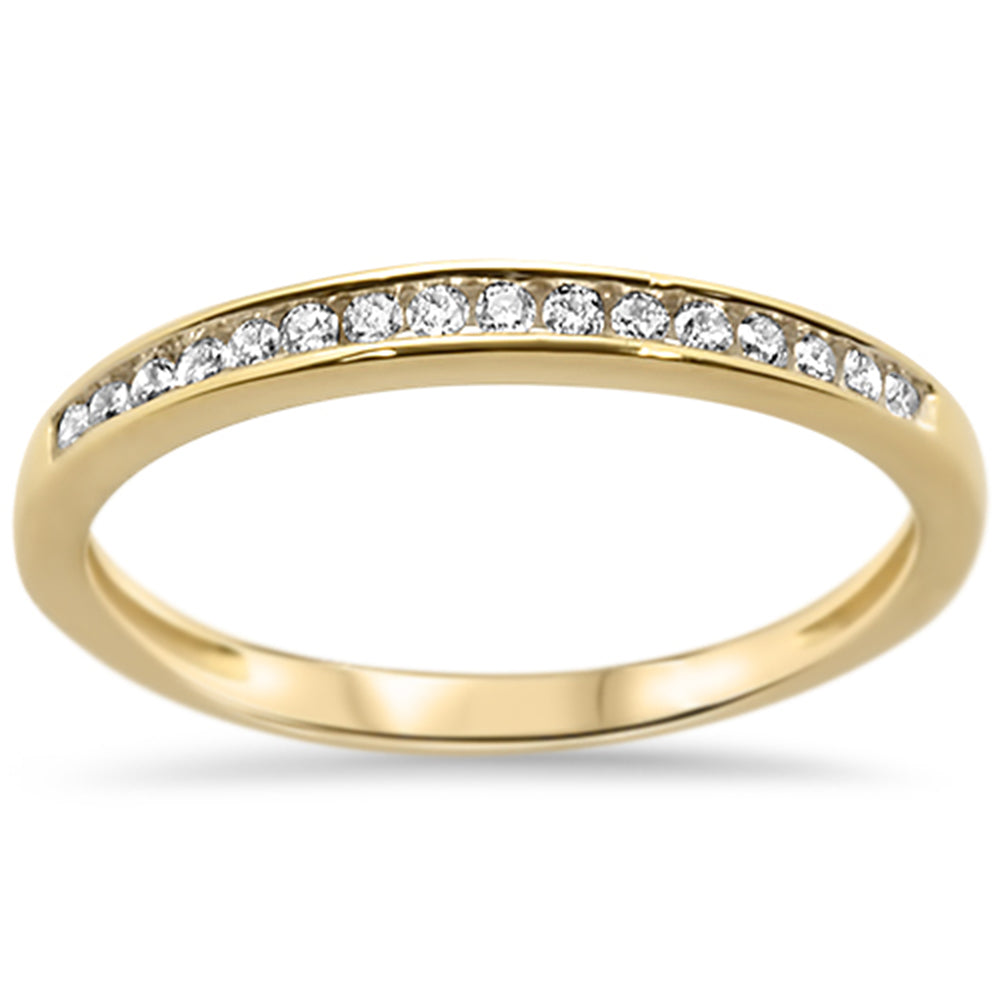 .132t 14k Yellow Gold Diamond WEDDING Band Anniversary Ring Size 6.5