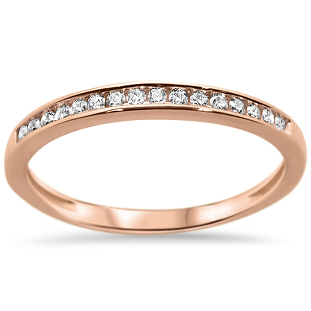 .13ct 14k Rose Gold Diamond Wedding Band Anniversary RING Size 6.5