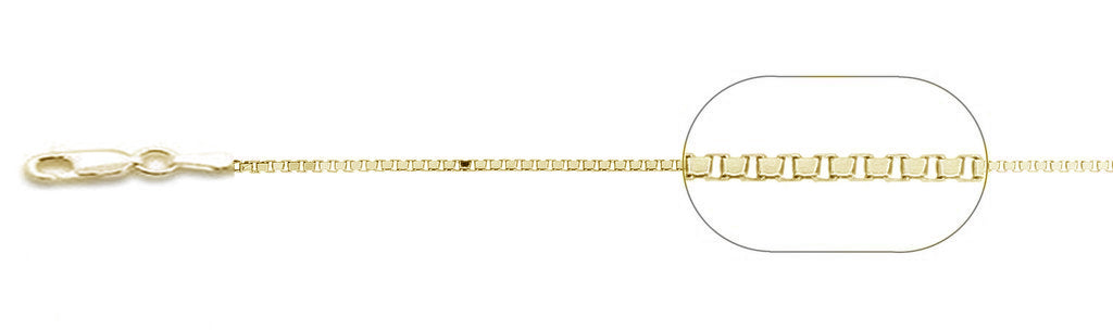 ''022-1.1MM Yellow GOLD Plated Box Chain .925  Solid Sterling Silver Sizes 16-20''''''