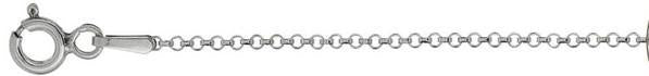 ''016-1.4MM Rhodium Plated Rolo Chain .925  Solid STERLING SILVER Available in 16''''- 22'''' inches''