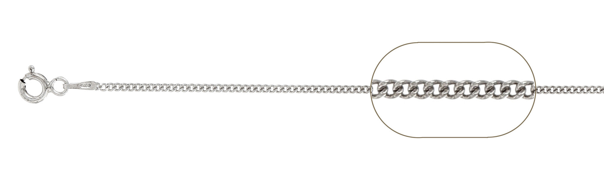 ''040-1.4MM STERLING SILVER Curb Chain Made in Italy Available in 16''''- 30'''' inches''