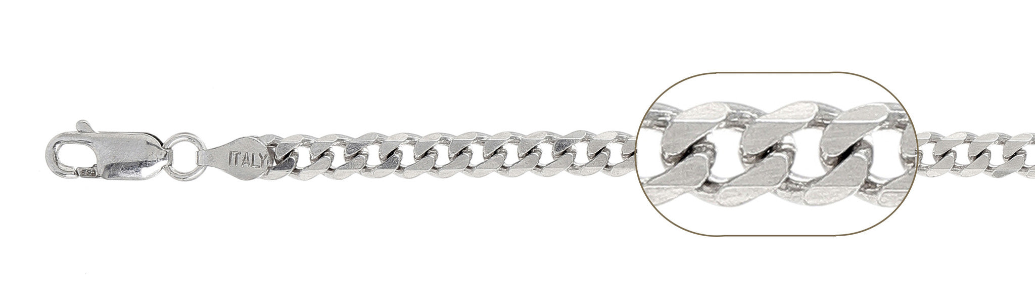''120-4.5MM Curb Chain .925  Solid STERLING SILVER Sizes 7.5-30''''''