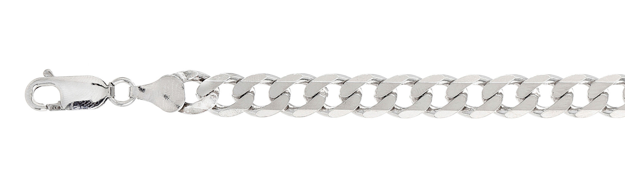 ''180-7MM Curb Chain .925  Solid STERLING SILVER Sizes 8-32''''''