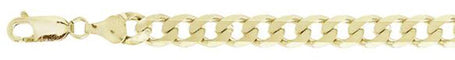 ''180-7MM Yellow Gold Plated Curb Chain .925  Solid STERLING SILVER Sizes 8-30''''''