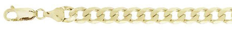 ''180-7MM Yellow GOLD Plated Curb Chain .925  Solid Sterling Silver Sizes 8-30''''''