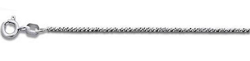 ''025 1.4MM Rhodium Plated CrissCross chain .925 Solid STERLING SILVER Available in 16-20''''''