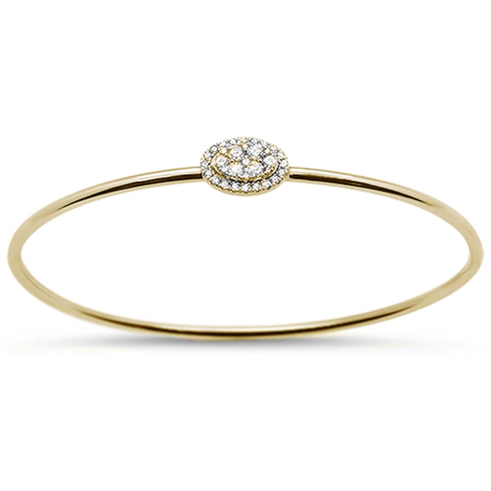 ''SPECIAL! .40ct 14k Yellow GOLD Diamond Bangle Bracelet 7.5''''''