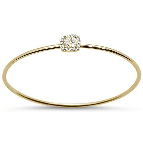 ''.44ct 14k Yellow GOLD Diamond Bangle Bracelet 7.5''''''