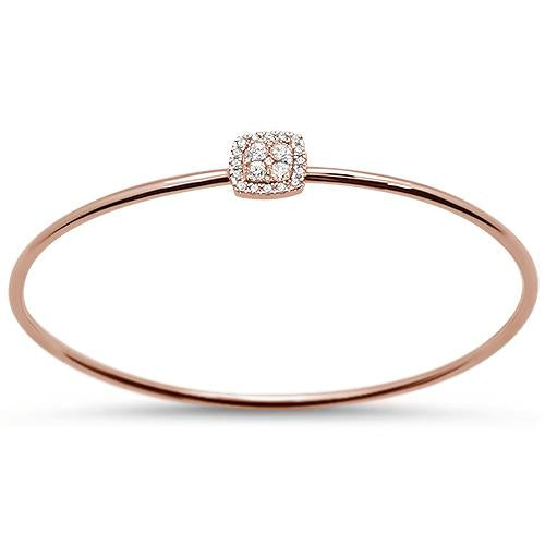 ''.49ct 14k Rose GOLD Diamond Bangle Bracelet 7.5''''''