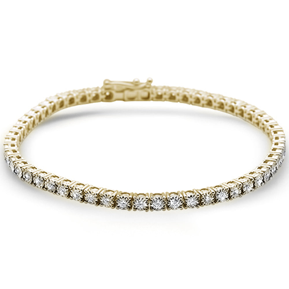 ''SPECIAL! 1.02ct 14KT Yellow Gold Diamond Miracle Illusion TENNIS BRACELET 7'''' Long''