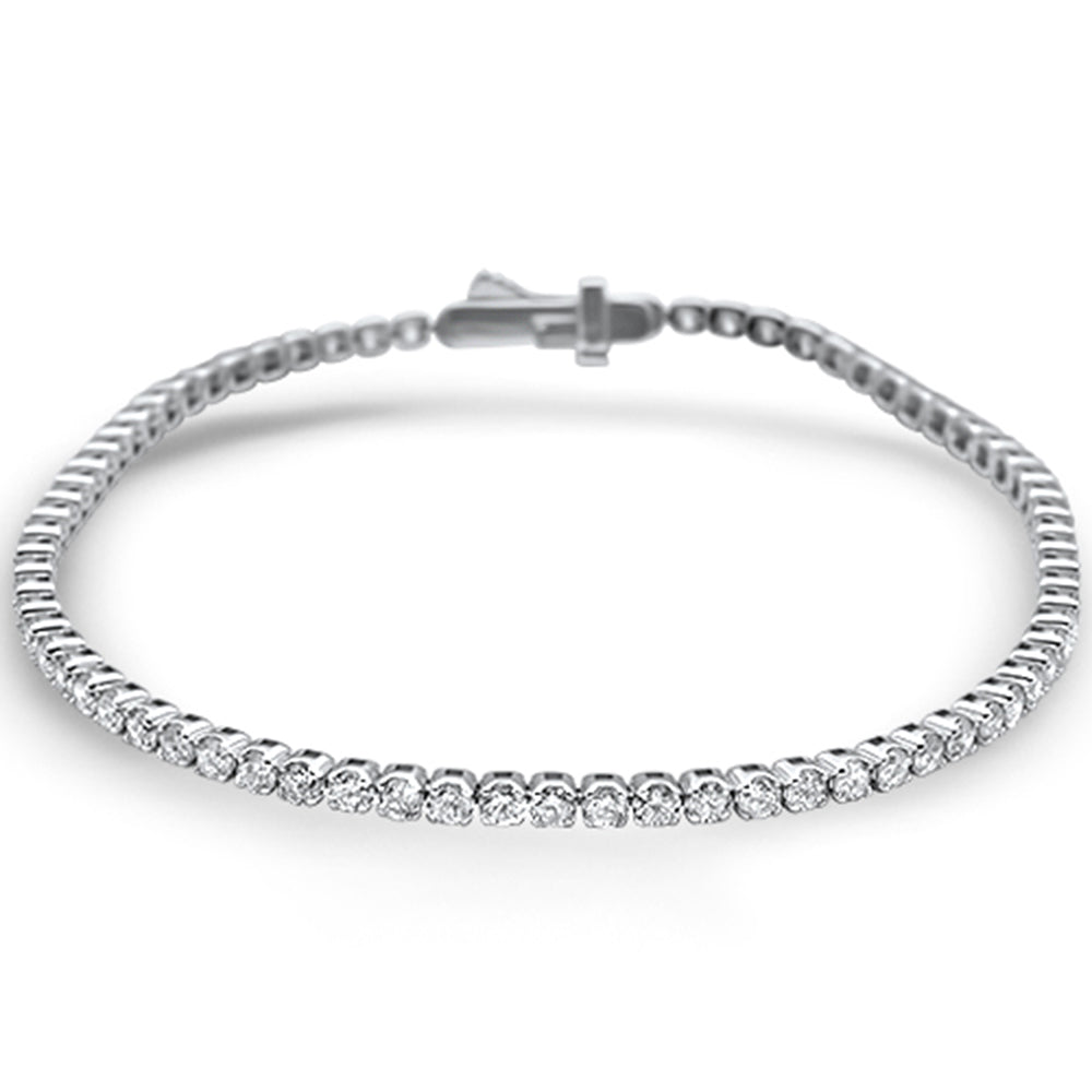 ''SPECIAL! 3.03ct 14KT White Gold Diamond Diamond Tennis BRACELET 7'''' Long''