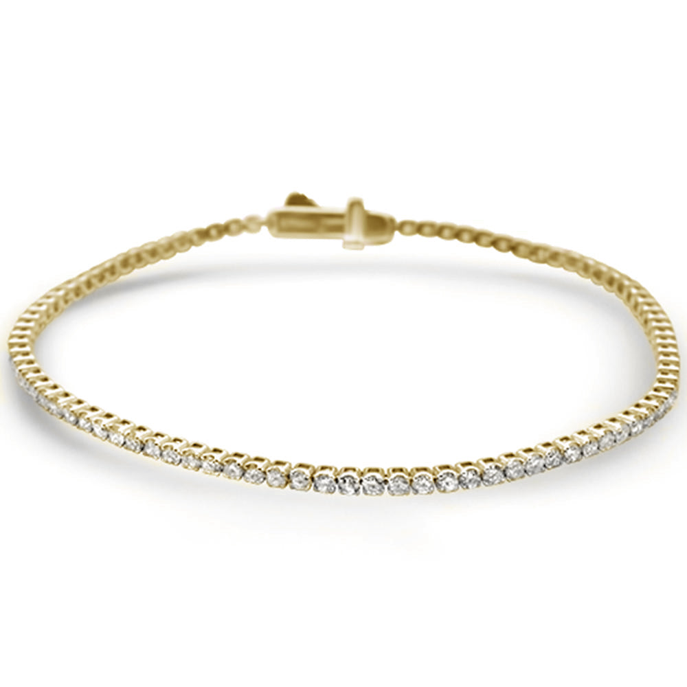 ''SPECIAL! 2.09ct G SI 14KT Yellow Gold DIAMOND Tennis Bracelet 7''''''