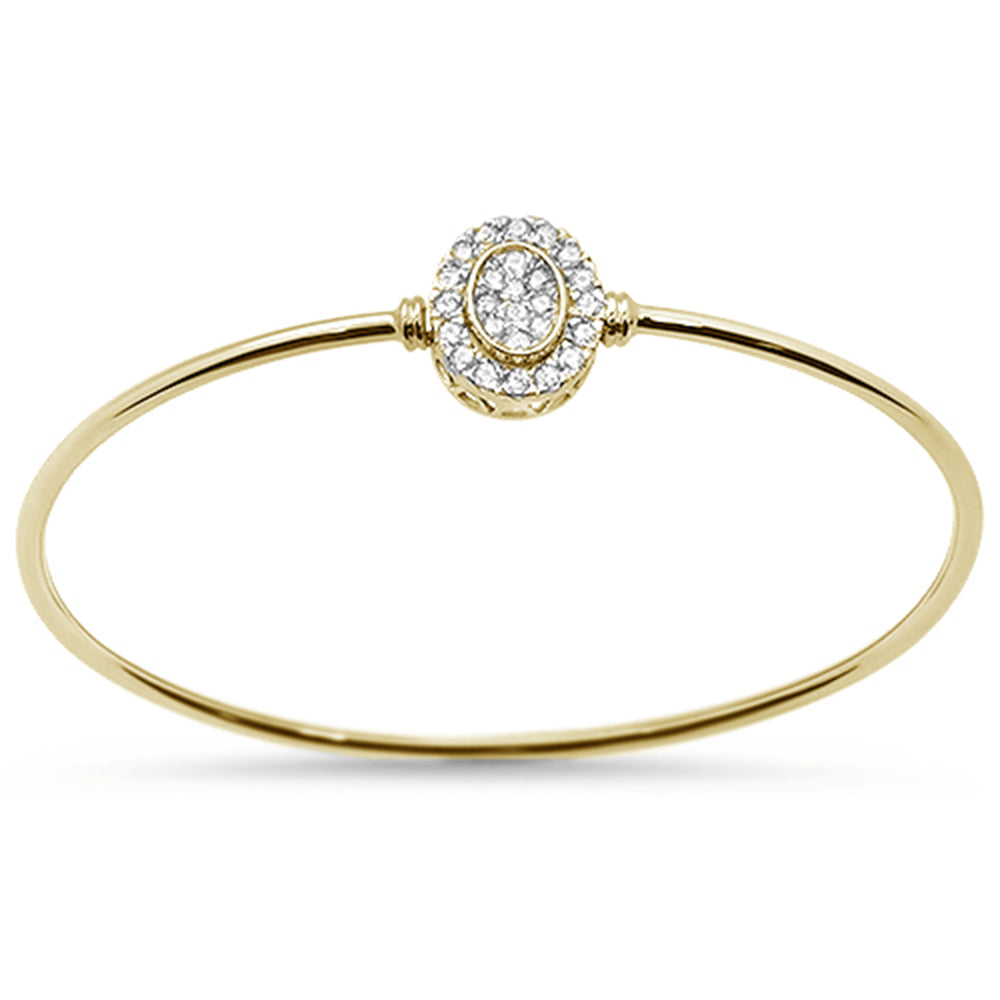 ''SPECIAL! .51cts 14k Yellow Gold Diamond BANGLE Bracelet 7.25''''''