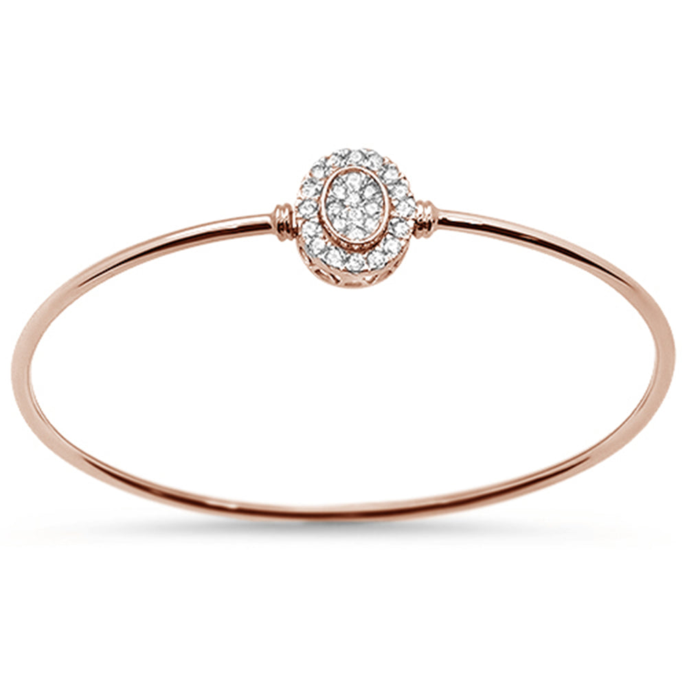 ''SPECIAL! .51cts 14k Rose Gold Diamond Bangle BRACELET 7.25''''''