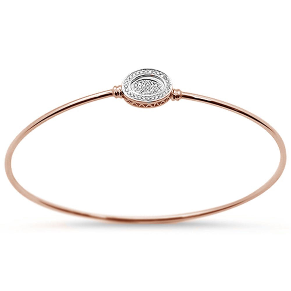 ''.14cts 14k Rose Gold DIAMOND Bangle Bracelet 7.25''''''