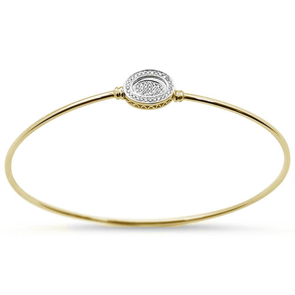 ''.14ct 14k Yellow Gold Diamond Bangle BRACELET 7.25''''''