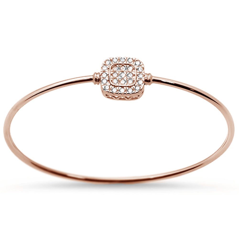 ''SPECIAL! .50cts 14k Rose Gold Diamond BANGLE Bracelet 7.25''''''