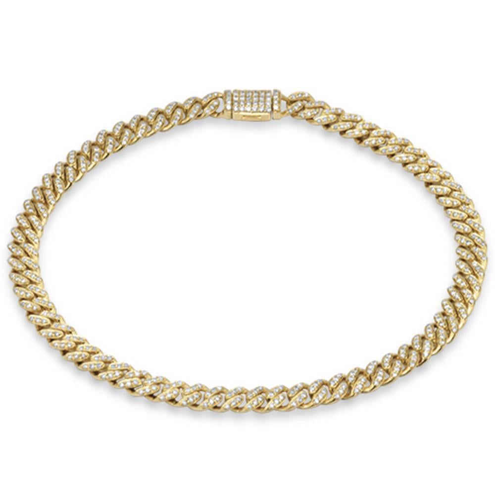 ''SPECIAL! 5mm .64ct G SI 14K Yellow Gold Diamond Round Cuban BRACELET 7''''''