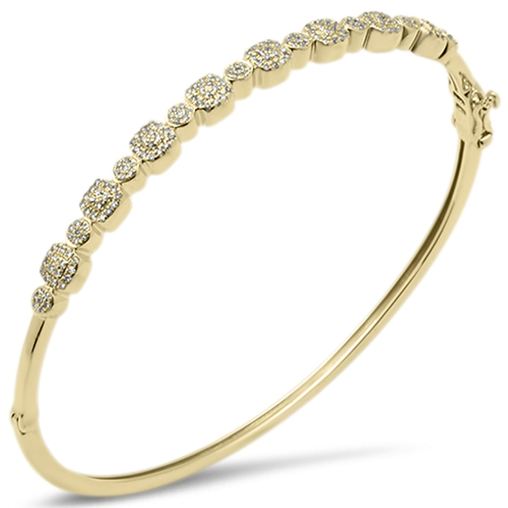 ''SPECIAL! .38ct G SI 14K Yellow GOLD Diamond Bangle Bracelet 7''''''