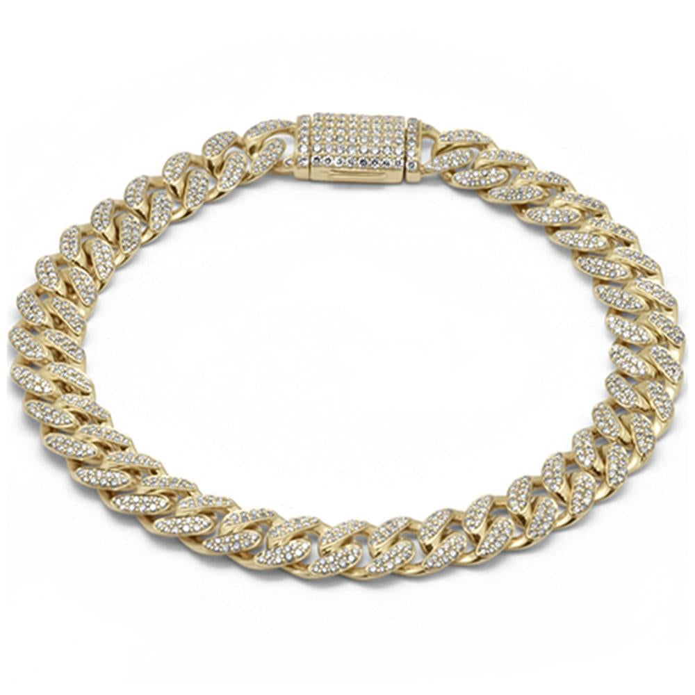 ''SPECIAL! 9MM 3.05ct G SI 14K Yellow Gold Diamond Round Cuban BRACELET 8''''''