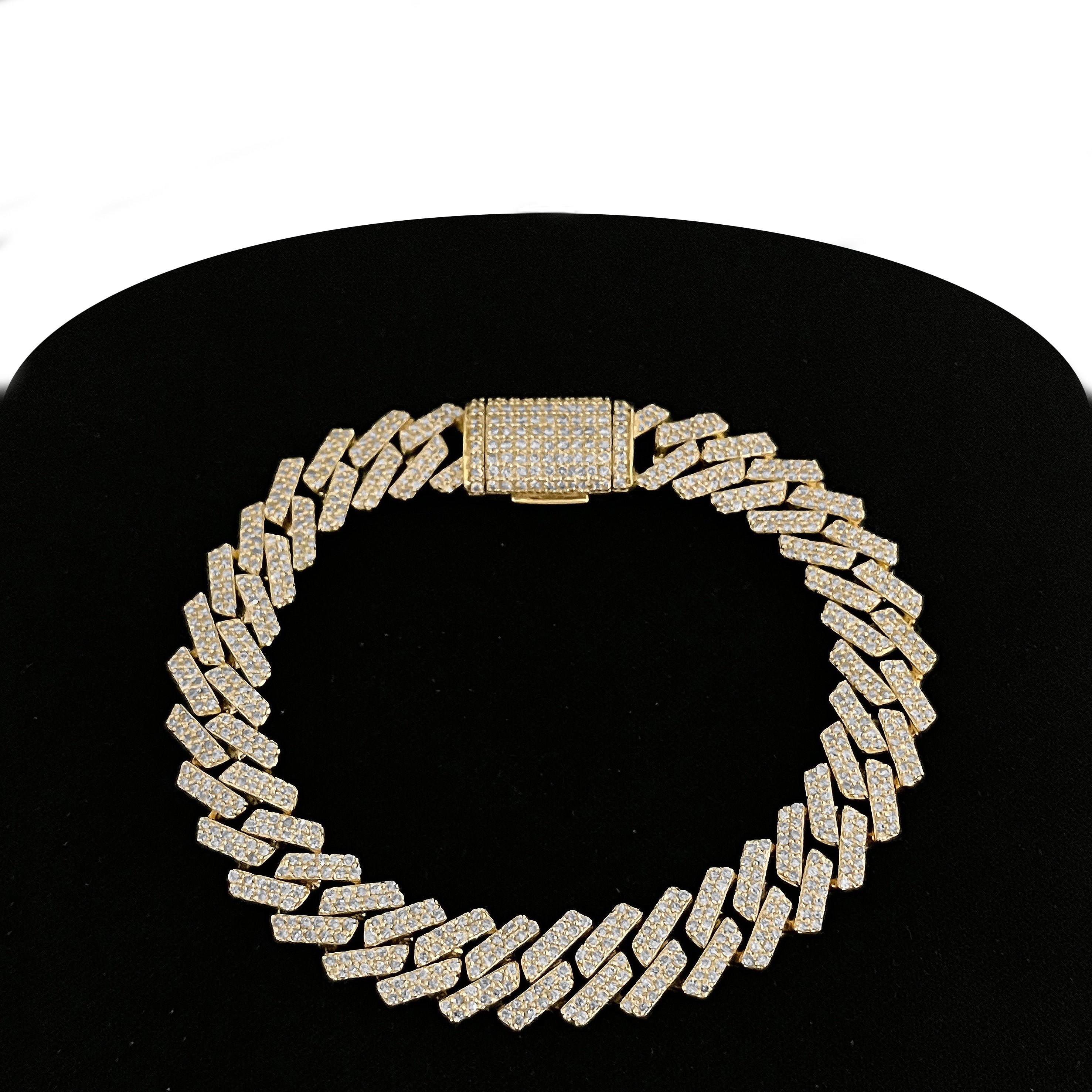 ''SPECIAL! 11mm 5.74ct G SI 14K Yellow GOLD Diamond Square Cuban Bracelet 8''''''