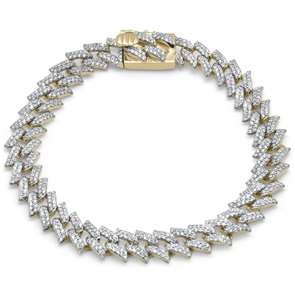 ''SPECIAL!10MM 4.67ct G SI 14K Yellow Gold Diamond Cuban Link Micro Pave BRACELET 8.5''''''