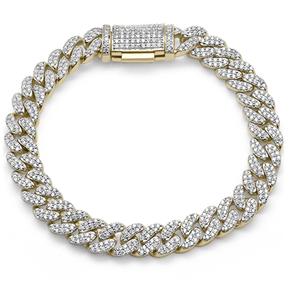 ''SPECIAL! 9MM 5.05ct G SI 14K Yellow GOLD Diamond Round Cuban Bracelet 8''''''