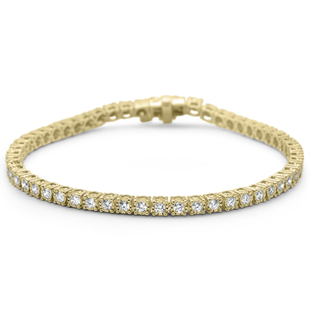 ''SPECIAL! 1.92ct G SI 14K Yellow Gold Diamond Miracle Illusion TENNIS BRACELET 7'''' Long''