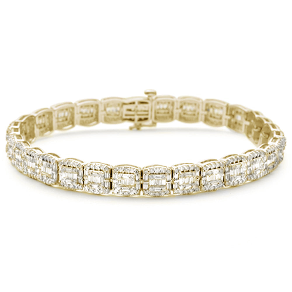 ''SPECIAL! 3.35ct G SI 14K Yellow Gold Baguette & Round Diamond BRACELET 7''''''