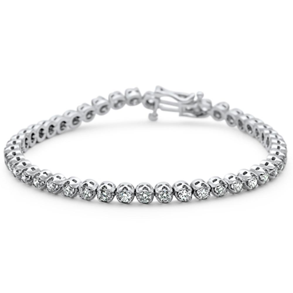 ''SPECIAL! 4.03ct G SI 14K White Gold Diamond Miracle Illusion Setting Tennis BRACELET 7''''''