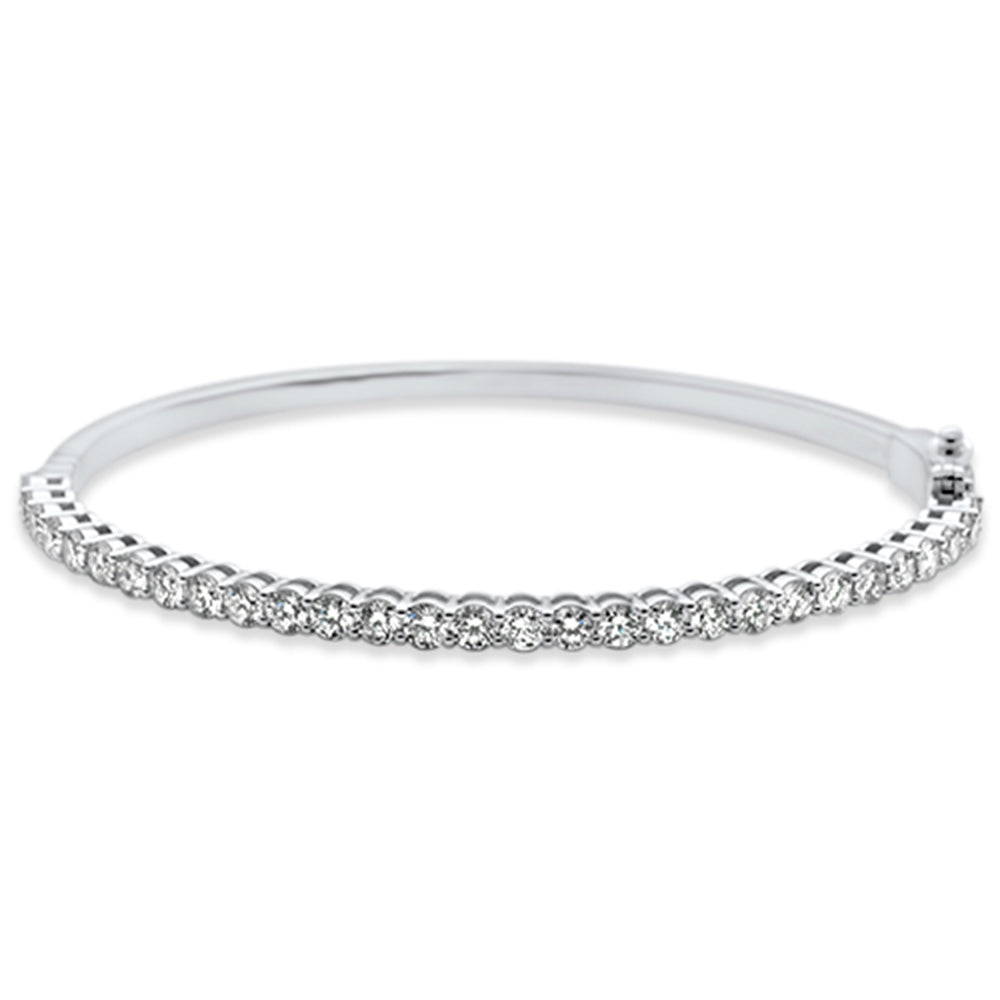 ''SPECIAL!3.0ct G SI 14K White Gold Diamond BANGLE Bracelet''