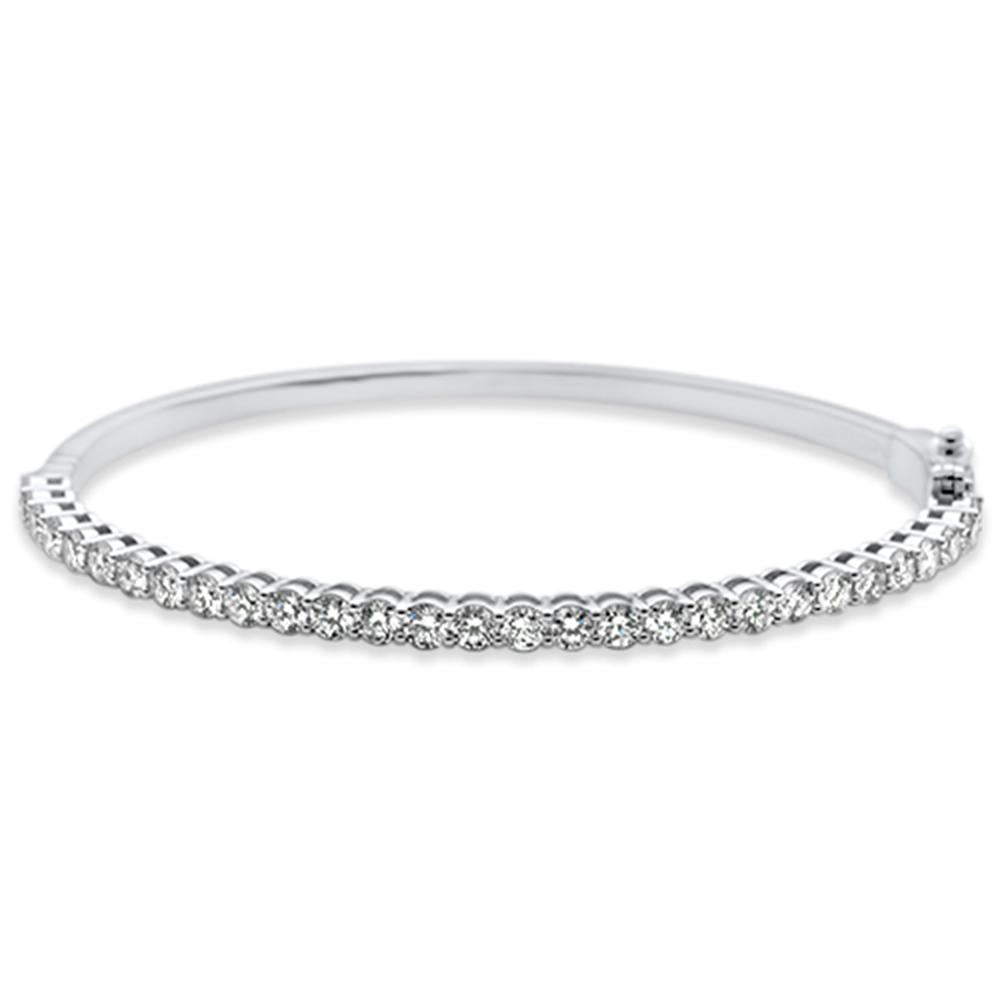 ''SPECIAL! 1.95ct G SI 14K White Gold Diamond BANGLE Bracelet''
