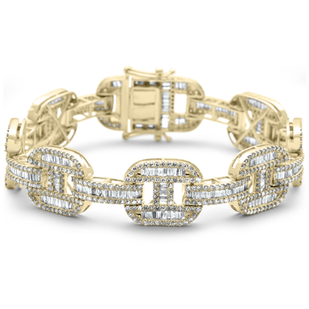 ''SPECIAL! 10.10ct G SI 14K Yellow Gold Bagguette Diamond BRACELET 8''''''