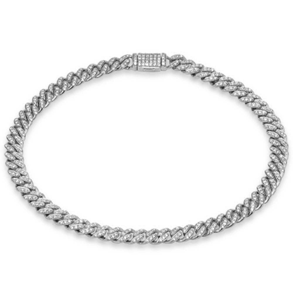 ''SPECIAL!  5mm .70ct G SI 14K White Gold DIAMOND Round Cuban Bracelet 7''''''