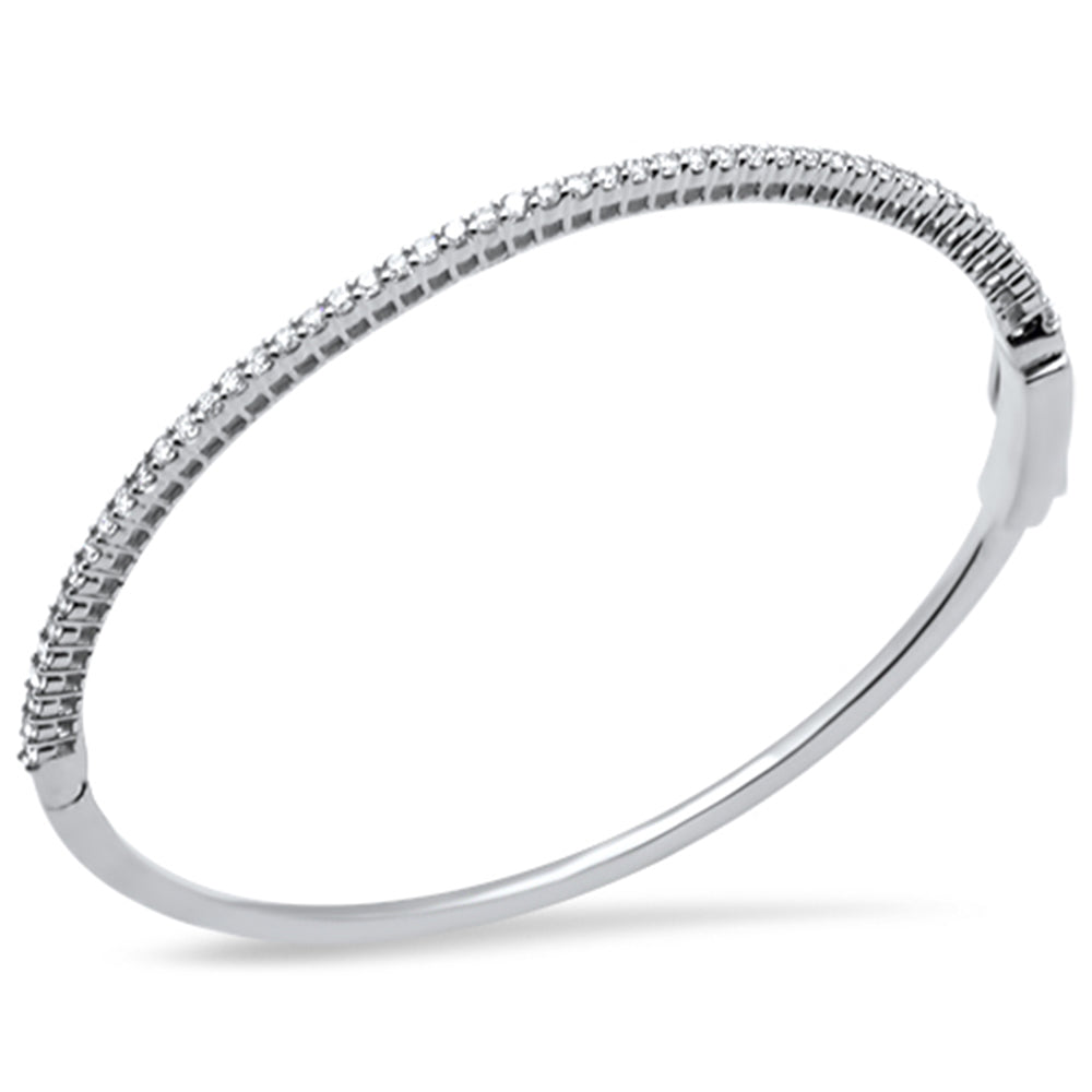 ''SPECIAL! 1.02ct G SI 14K White Gold Diamond BANGLE Bracelet''