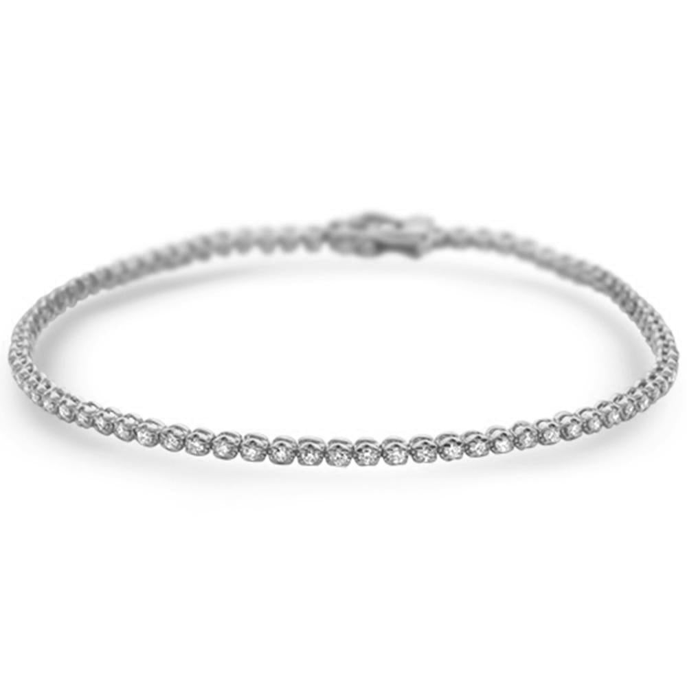 ''SPECIAL!1.00ct 14K White GOLD Trendy Diamond Tennis Bracelet 7''''''