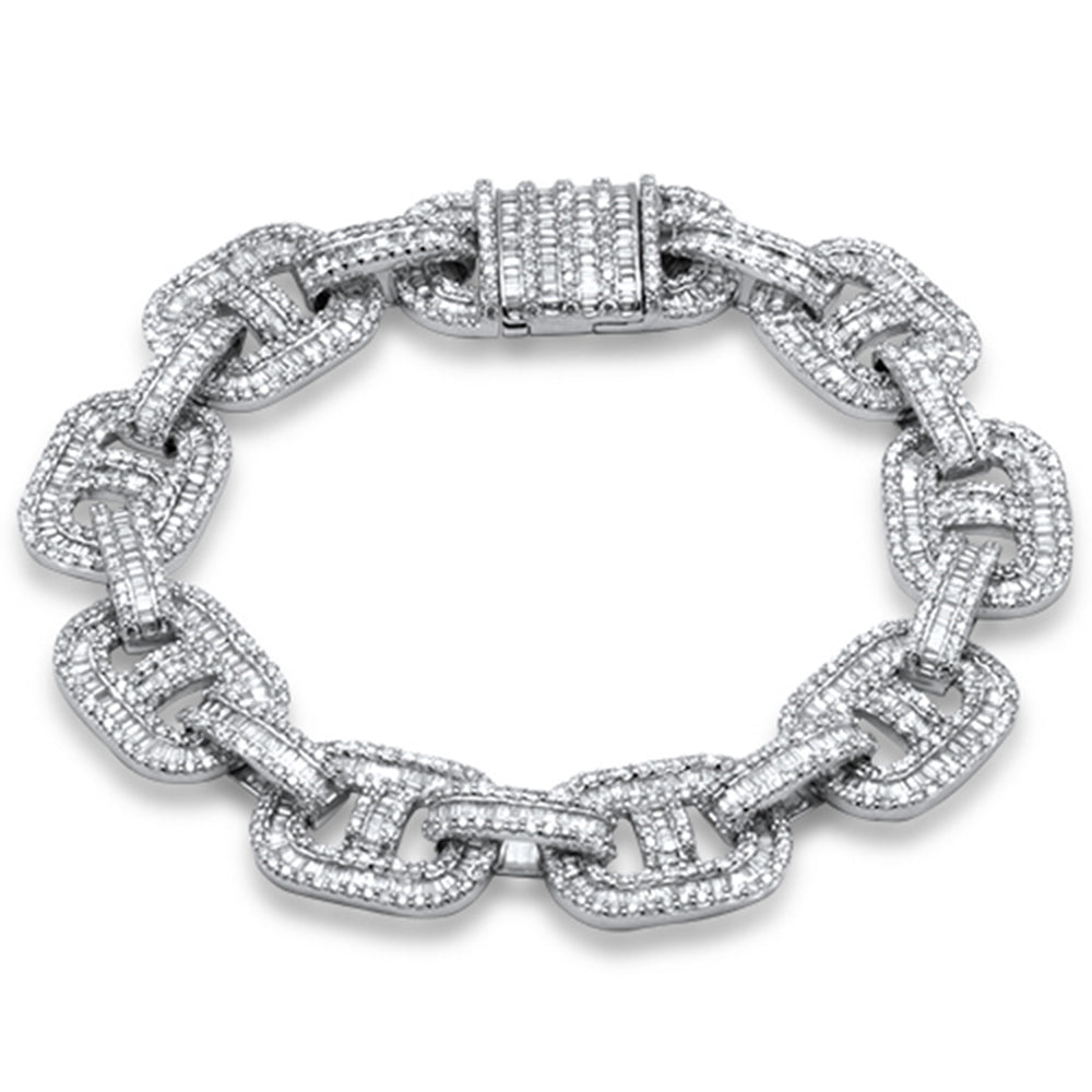 ''SPECIAL!10.38ct G SI 14K White GOLD Baguette & Round Diamond Bracelet 8''''''