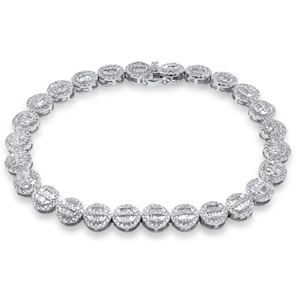 ''SPECIAL! 4.63ct G SI 14K White Gold  Round & Baguette Diamond TENNIS BRACELET''