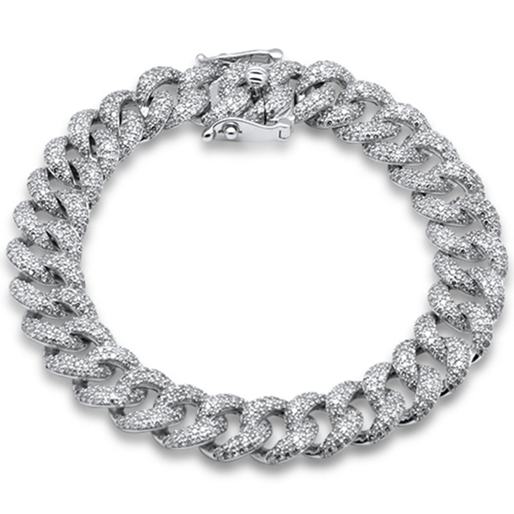 ''SPECIAL! 10MM 5.77ct G SI 14K White Gold Diamond Cuban BRACELET 7.25'''' Long''