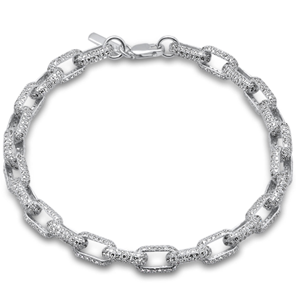 ''SPECIAL! 6.99ct G SI 14K White Gold Diamond Paperclip Style BRACELET''
