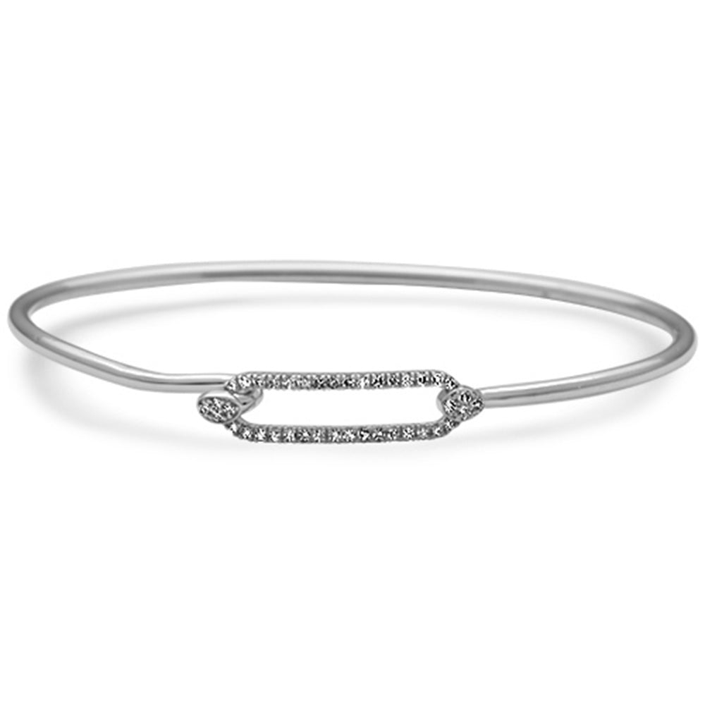 ''SPECIAL! .20ct G SI 14K White GOLD Diamond Bangle Bracelet''