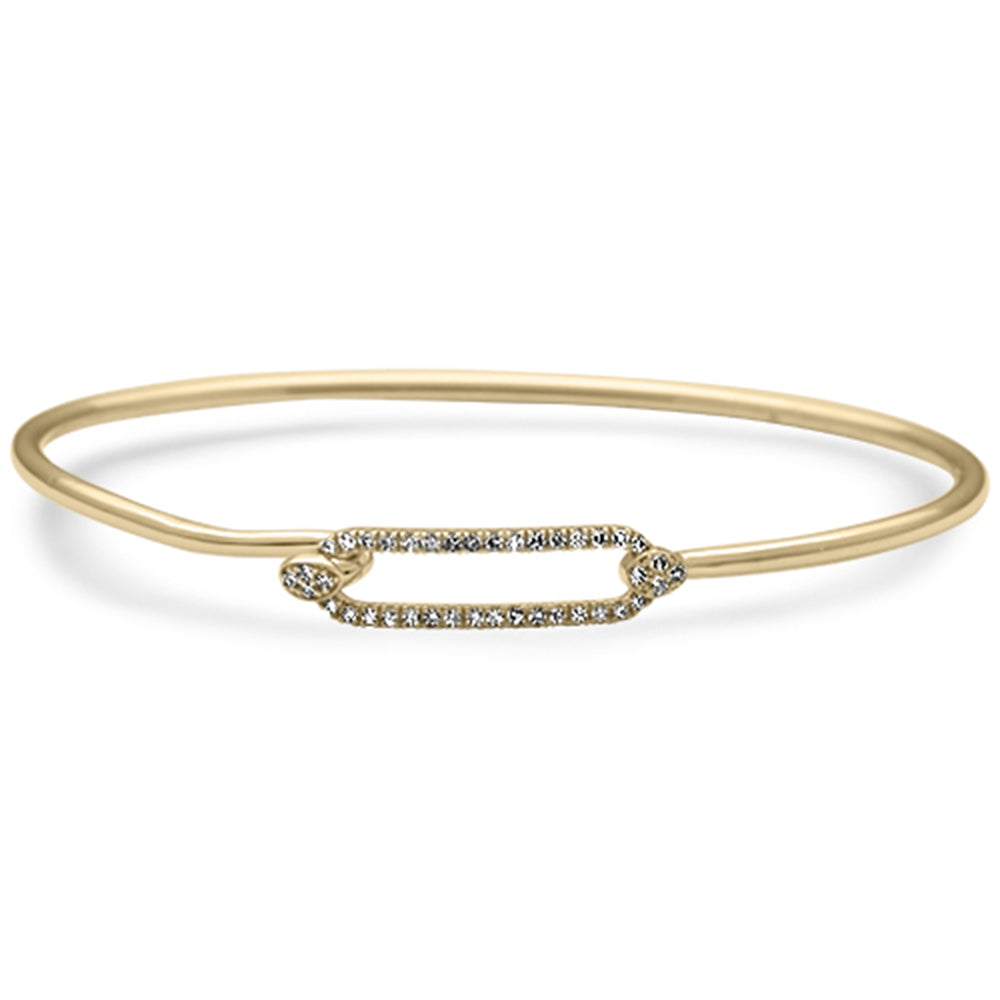 SPECIAL!  .19ct G SI 14K Yellow Gold Diamond BANGLE Bracelet