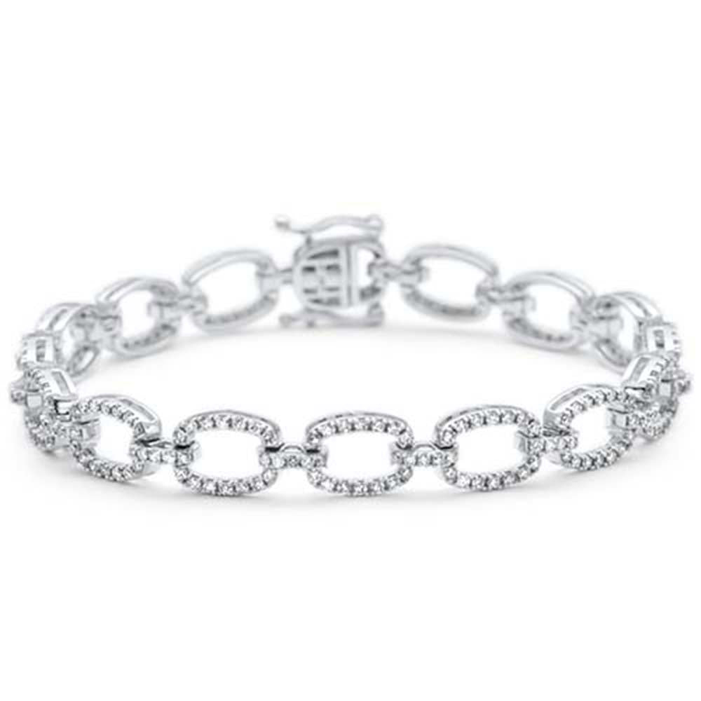 ''SPECIAL!  2.06ct G SI 14K White GOLD Diamond Rounded Link Bracelet 7''''''