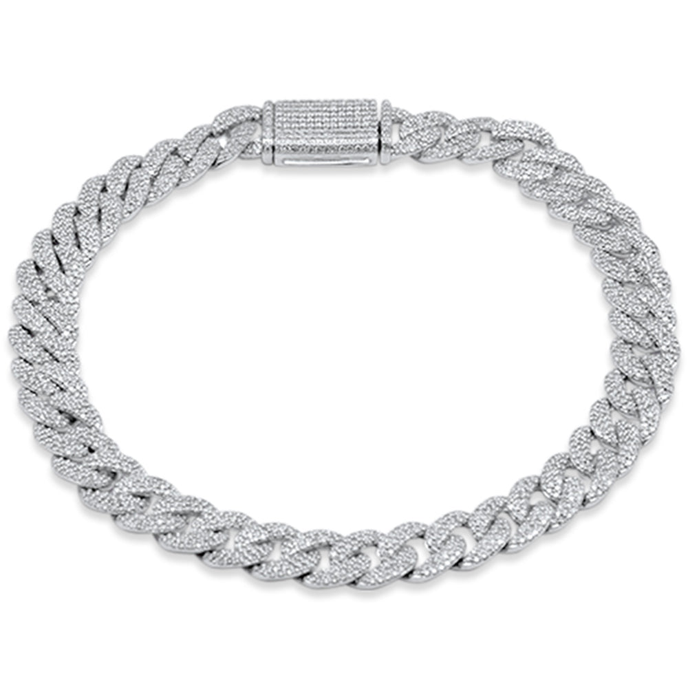 ''SPECIAL! 2.70ct G SI 14K White Gold Diamond Cuban BRACELET 8'''' Long''