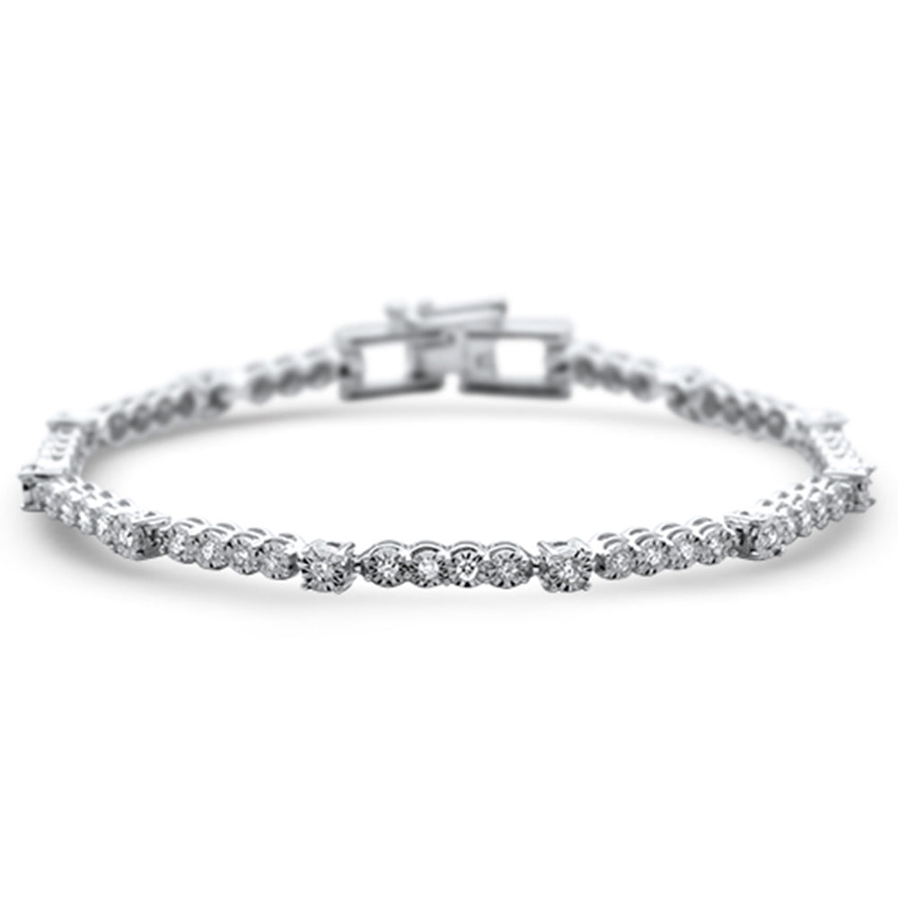 ''SPECIAL! 1.00ct G SI 14K White Gold  Diamond Miracle Illusion Tennis BRACELET 7'''' Long''