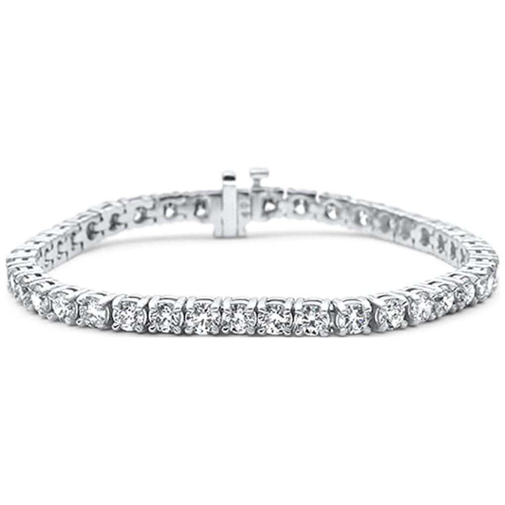 ''SPECIAL! 9.50ct G SI 14K White Gold Round DIAMOND Tennis Bracelet 7'''' Long''