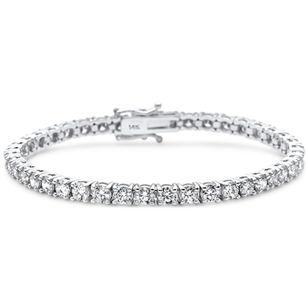 ''SPECIAL!3.12ct G SI 14K White Gold Round Diamond Tennis BRACELET 7'''' Long''