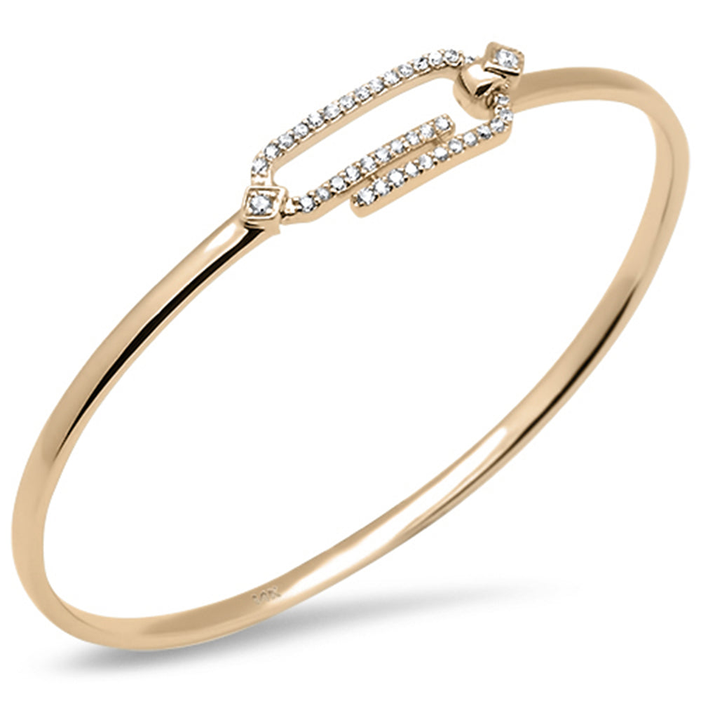 ''SPECIAL! .31ct G SI 14K Yellow Gold Diamond Hook BANGLE Bracelet''